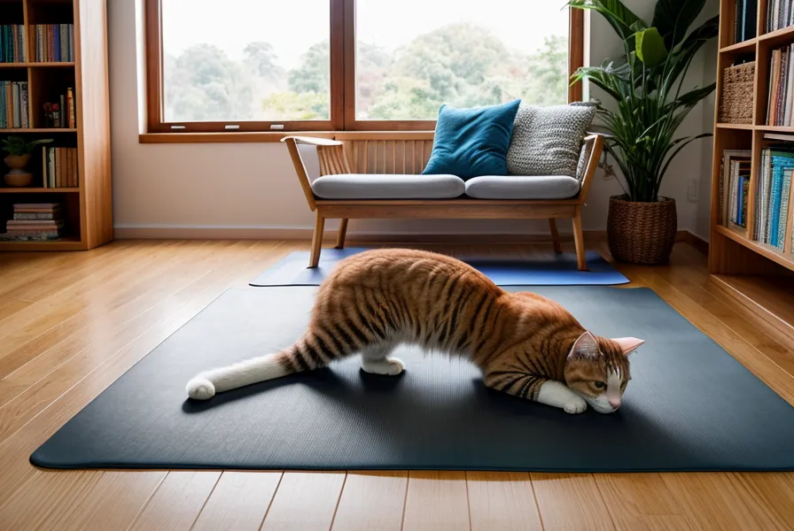 Füße in Pilates-Socken auf einer Matte während einer Rumpfübung.