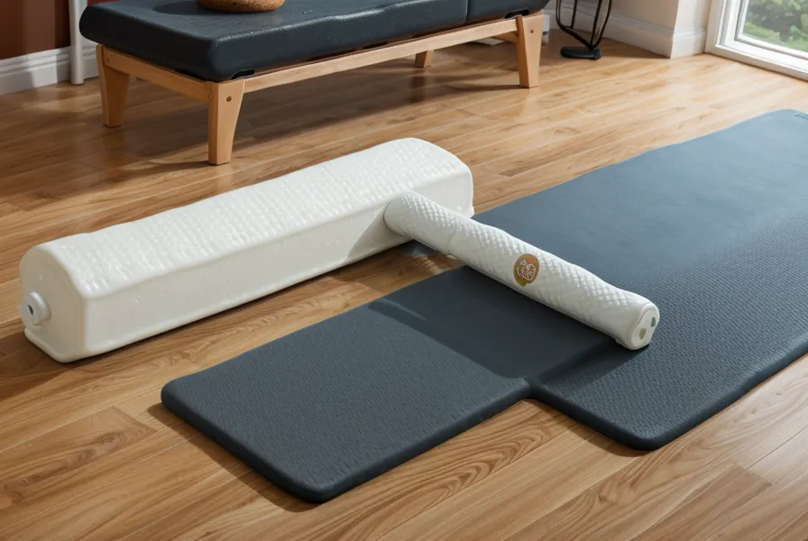 Pilates-Rolle aus Schaumstoff für Übungen gegen Rückenschmerzen und Verspannungen im Home-Office