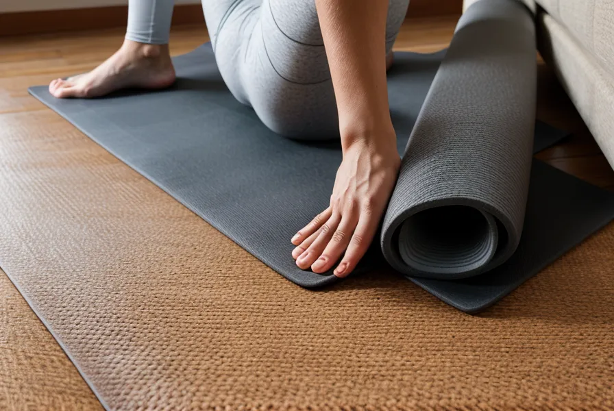 Nahaufnahme der korrekten Beckenausrichtung auf einer Pilatesmatte zur Korrektur des Hohlkreuzes.