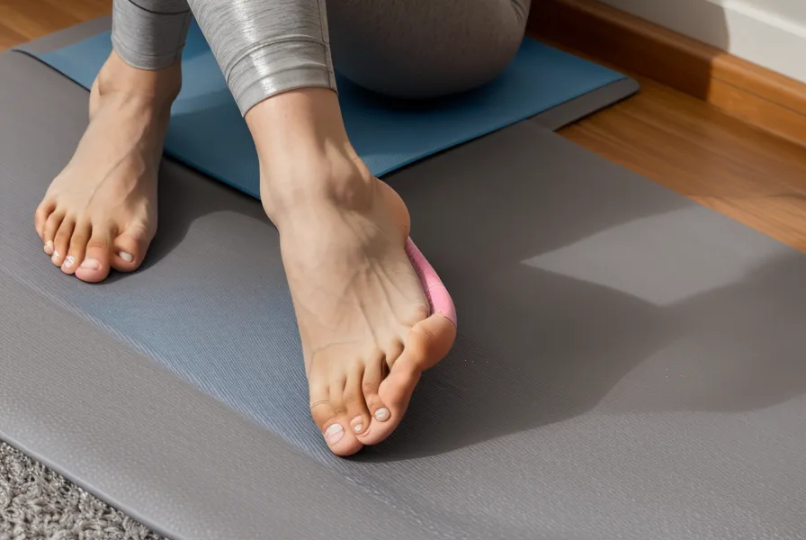 Beine werden bei einer Pilates-Übung Richtung Decke gestreckt, um die Beinrückseite zu dehnen und den unteren Rücken zu entlasten